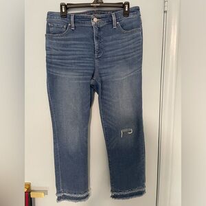 Chicos cropped fringe hem jean